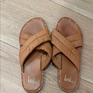 Beek Brown Leather Sandals